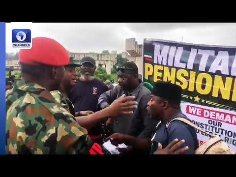 Security Beefed Up At Defense Ministry As Military Veterans Stage Protest