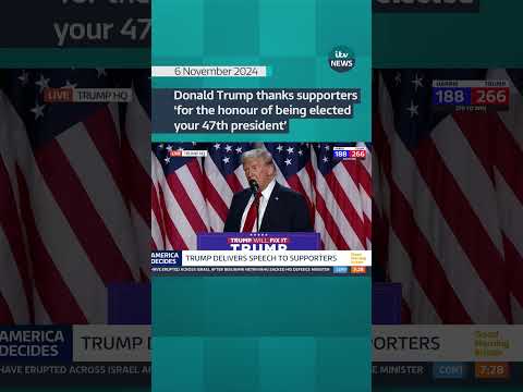 Donald Trump says he has 'a magnificent victory' in the US election #itvnews #trump2024 #brat