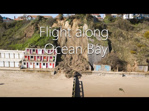 view Ocean Bay in Swanage landslides March 2020