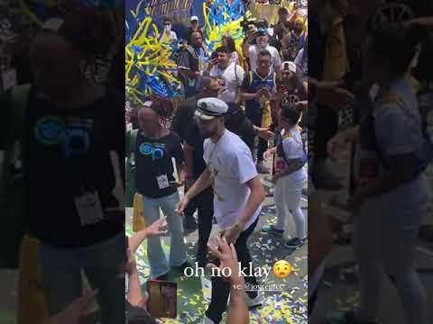 Klay took a tumble during the Warriors parade  | #shorts video clip