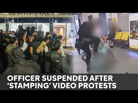 Manchester police officer suspended over ‘kicking and stamping’ video