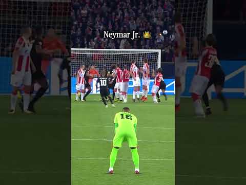 SIMPLESMENTE NEYMAR JR E UMA COBRANÇA DE FALTA GENIAL NA CHAMPIONS! #shorts