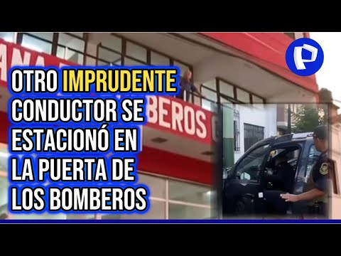 Chorrillos: reportan nuevo caso de vehículo estacionado frente a puerta de compañía de bomberos