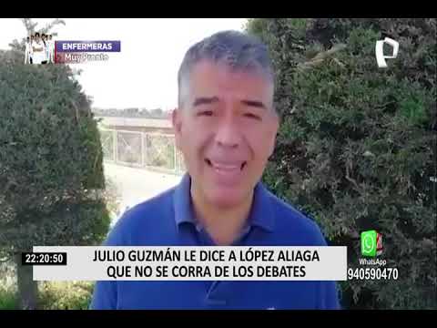 Elecciones 2021: Julio Guzmán le pide a Rafael López Aliaga que no se corra de los debates