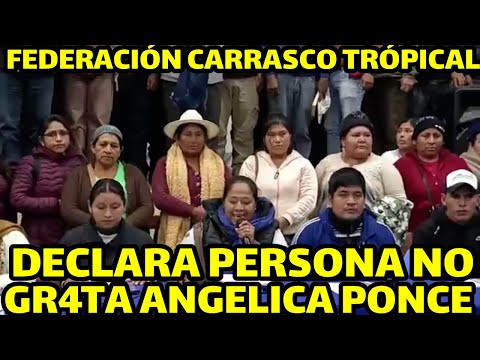 PRONUNCIAMIENTO AMPLIADO DE MUJERES FEDERACION CARRASCO TRÓPICAL DAN SU RESPALDO EVO MORALES..