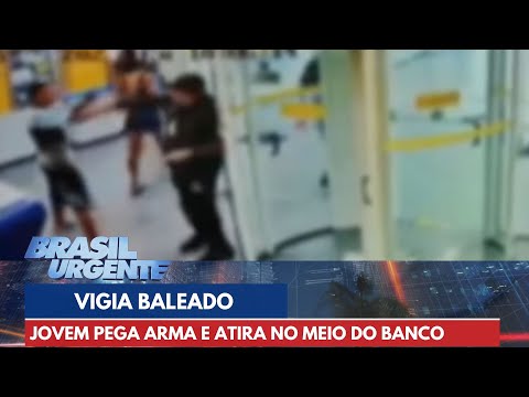 Adolescente entra em banco, rouba arma e atira em vigilante | Brasil Urgente