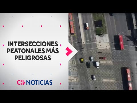 CRUCES MORTALES: Las intersecciones peatonales más peligrosas del eje Alameda - CHV Noticias