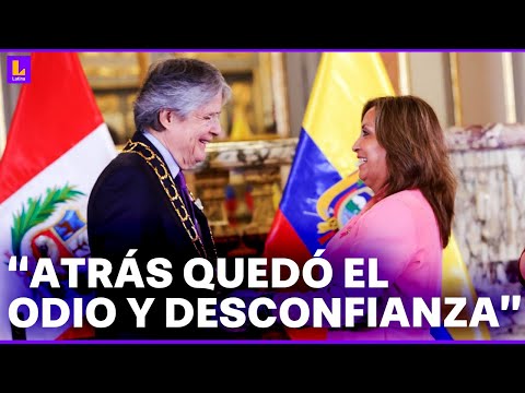 Así fueron los pronunciamientos de Dina Boluarte y Guillermo Lasso en Palacio de Gobierno en el Perú
