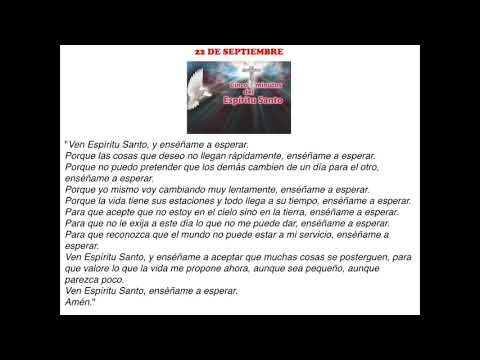 LOS CINCO MINUTOS DEL ESPI?RITU SANTO 22 DE SEPTIEMBRE