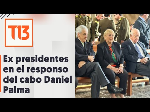 Sebastián Piñera, Michelle Bachelet y Ricardo Lagos llegan al responso del cabo Daniel Palma