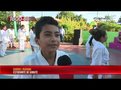 Realizan demostración de Karate en parques de Managua - Nicaragua