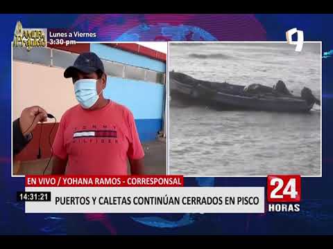 Puertos y caletas de Pisco siguen cerrados por fuertes vientos
