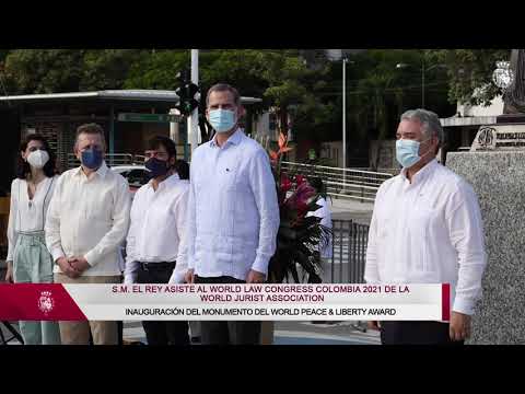 S.M. el Rey en la inauguración del monumento del World Peace & Liberty Award