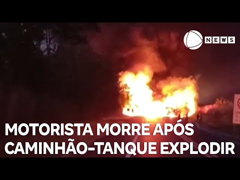 Motorista morre após caminhão-tanque explodir em Minas Gerais