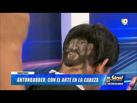 La historia de AntonBarber, barbero venezolano en RD que dibuja en corte de cabello