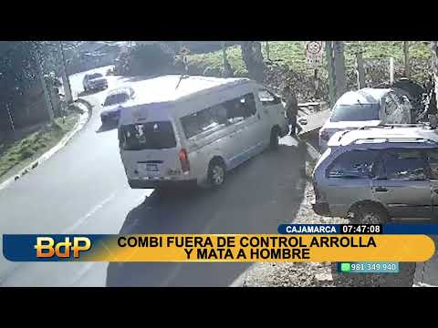 ¡Trágico accidente en Cajamarca! Conductor invade paradero y causa fatalidad  (2/2)