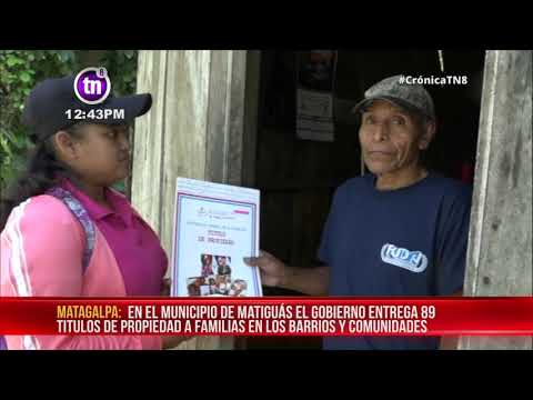 Entregan 89 títulos de propiedad en barrios y comunidades de Matiguás - Nicaragua