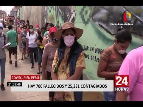 Coronavirus en Perú: subió a 700 los muertos y a 25,331 los casos positivos