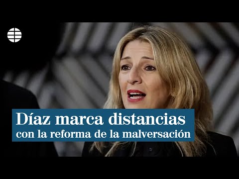 Yolanda Díaz marca distancias con la reforma de la malversación