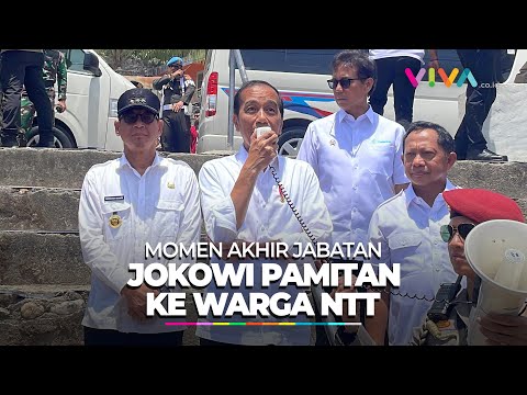 Kembali Gunakan Megafon, Presiden Jokowi Pamit ke Warga NTT