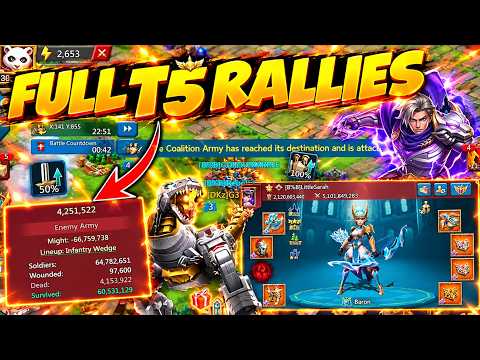 Lords Mobile - DESTROYING EVERYTHING in K247! FULL T5 Rallies Flying Nonstop! INSANE War!