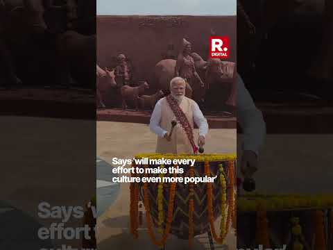 PM Modi Tried His Hand At The Nangara In Washim Maharashtra