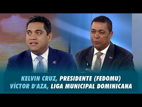 Kelvin Cruz, Presidente (FEDOMU) y Vi?ctor D'Aza, Liga Municipal Dominicana | Matinal