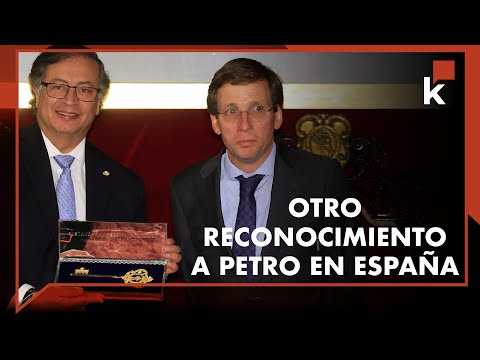 Gustavo Petro recibió la llave de oro de Madrid, en España