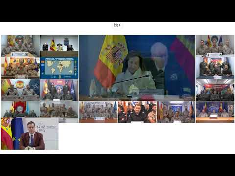 Sánchez mantiene una videoconferencia con las unidades españolas en misiones humanitarias