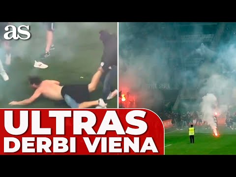 ESCENAS de TERROR entre ULTRAS en el DERBI de VIENA | RAPID vs. AUSTRIA WIEN