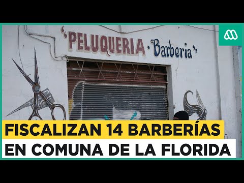 Fiscalización de barberías en La Florida: 14 locales son revisados por equipo de seguridad