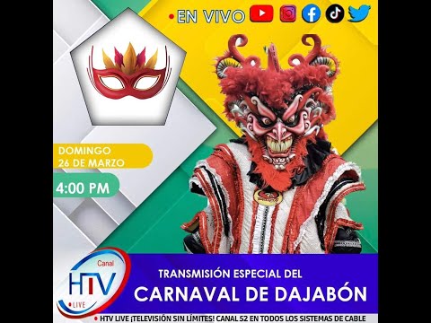 En el aire por #HTVLive Canal 52 la transmisión EN VIVO del Carnaval de Dajabón