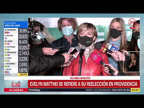 Evelyn Matthei se refiere a su reelección en Providencia | Chile Elige