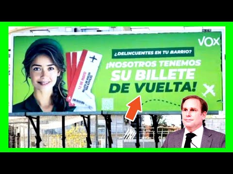 CARTEL DE CAMPAÑA DE VOX CATALUÑA - BILLETE DE VUELTA