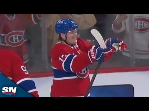 Canadiens Cole Caufield Bangs Home Power Play Goal To Reach 30-Goal Mark For First Time