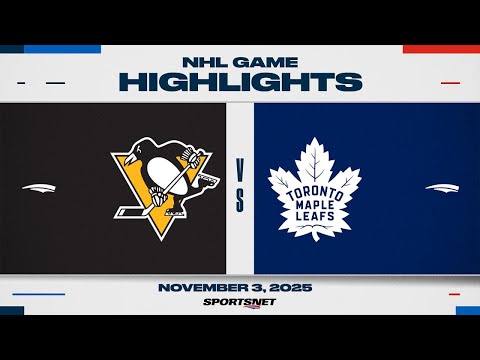 NHL Highlights | Maple Leafs vs. Penguins - November 3, 2025