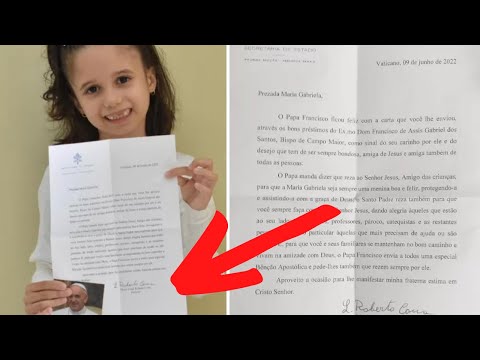 EL PAPA FRANCISCO ESCRIBE UNA CARTA A UNA NIÑA DE 7 AÑOS