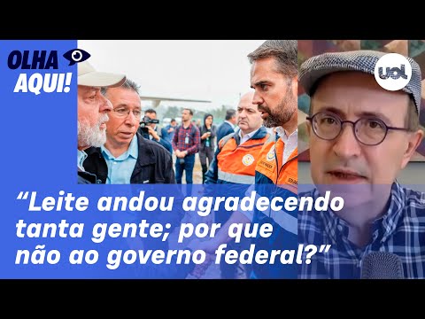 Reinaldo: Eduardo Leite não é claro ao reconhecer a ajuda do governo Lula no Rio Grande do Sul