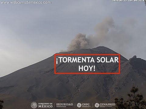 ? #POPOCATÉPETL | ((HOY)) #TormentaSolar ¡Ojos al cielo! El #Volcán #EnVivo