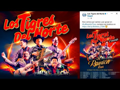 Los Tigres del Norte anuncian concierto en Nicaragua