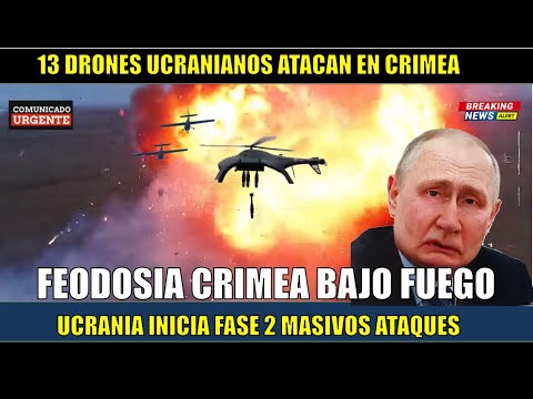 Dron impacta en Feodosia Crimea explota desposito de petroleo ruso