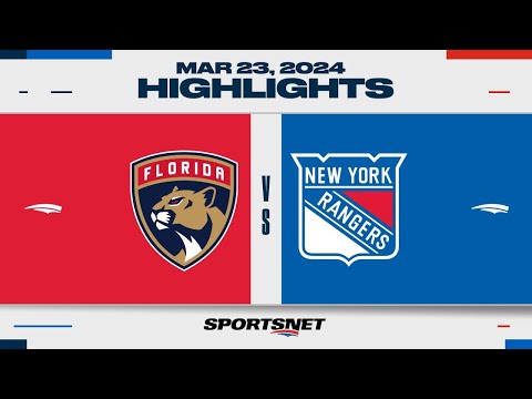 NHL Highlights | Panthers vs. Rangers - March 23, 2024