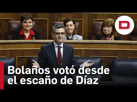 El Congreso anula el voto de Bolaños por realizarlo desde el escaño de Yolanda Díaz