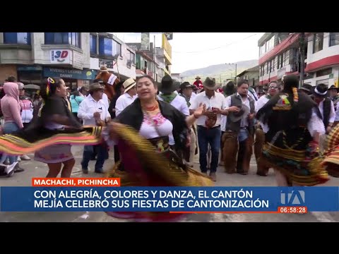 El cantón Mejía celebró sus fiestas con música, alegría y danza
