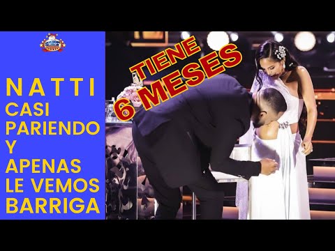 Natti Natasha revela su barriga de 6 meses, en Premios Lo Nuestro Bailando y cantando