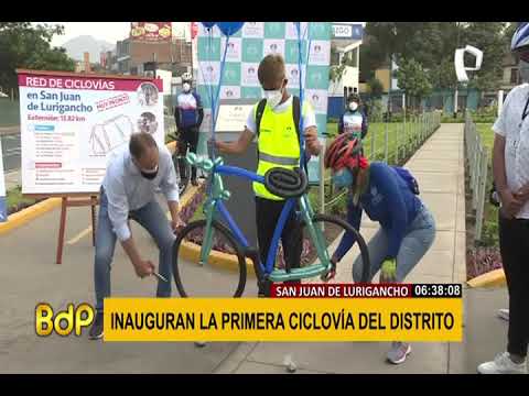 SJL: alcalde Muñoz entregó la primera ciclovía en la avenida Los Jardines