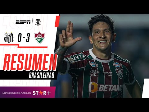 ¡CON GOL DE CANO, EL FLU GOLEÓ Y COMPLICÓ AL PEIXE CON EL DESCENSO! Santos 0-3 Fluminense | RESUMEN