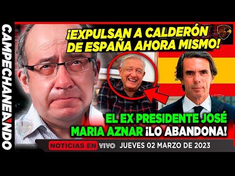 DE ÚLTIMA HORA! EXPULSAN A CALDERÓN DE ESPAÑA, JOSÉ MARIA AZNAR ¡LO ABANDONA AHORA MISMO!