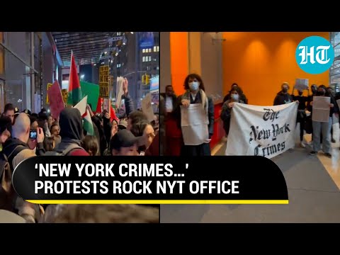 Anti-Israel Protest Rocks New York Times HQ; 'You Have Blood On Your Hands...' | Watch