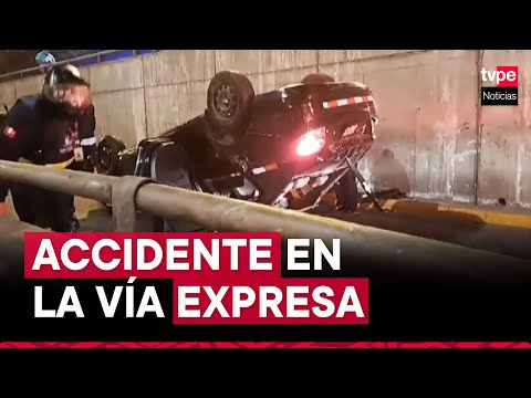 San Isidro: tres heridos en accidente de auto en la Vía Expresa